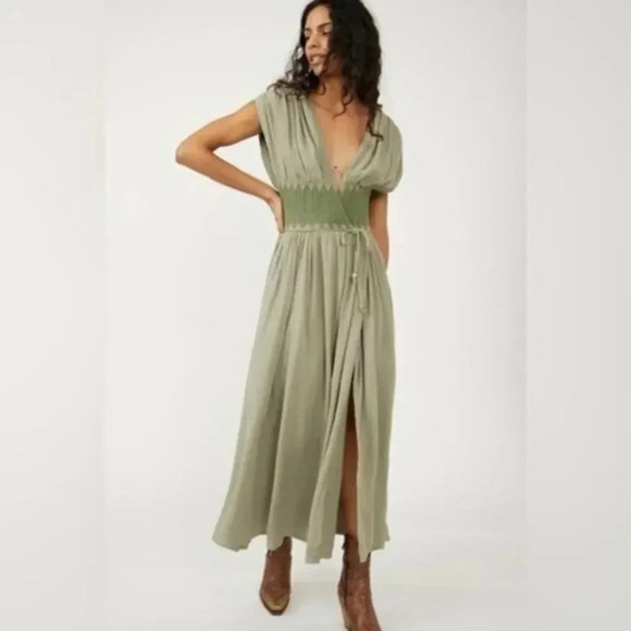 FREE PEOPLE DEVON MAXI DRESS SMALL - Picture 1 of 6
